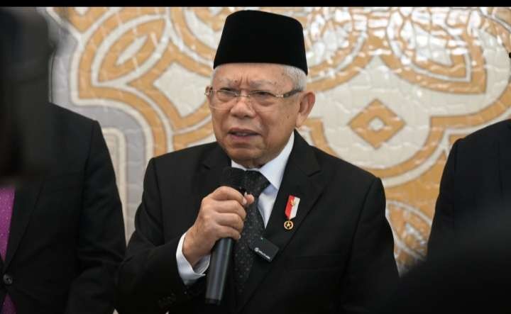 Wapres Ma'ruf Amin meminta KBRI terus memperbaiki tata kelola dalam  melindungi pekerja migran Indonesia ( fotp; Setwapres)