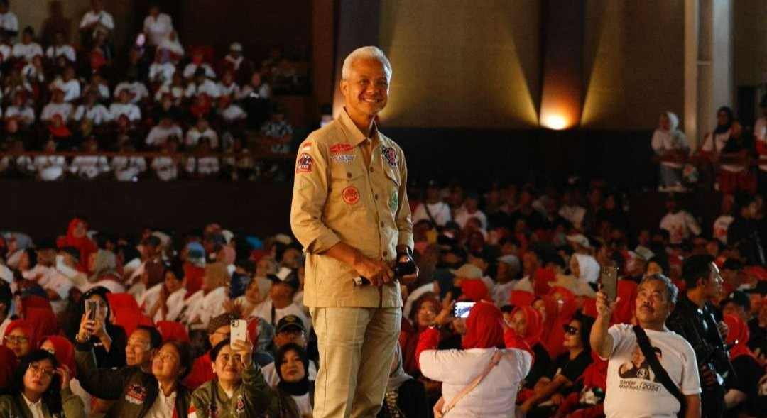 Capres 2024 Ganjar Pranowo merasa terharu mendapat dukungan dari barisan para jenderal. (Foto: Tim Media Ganjar)