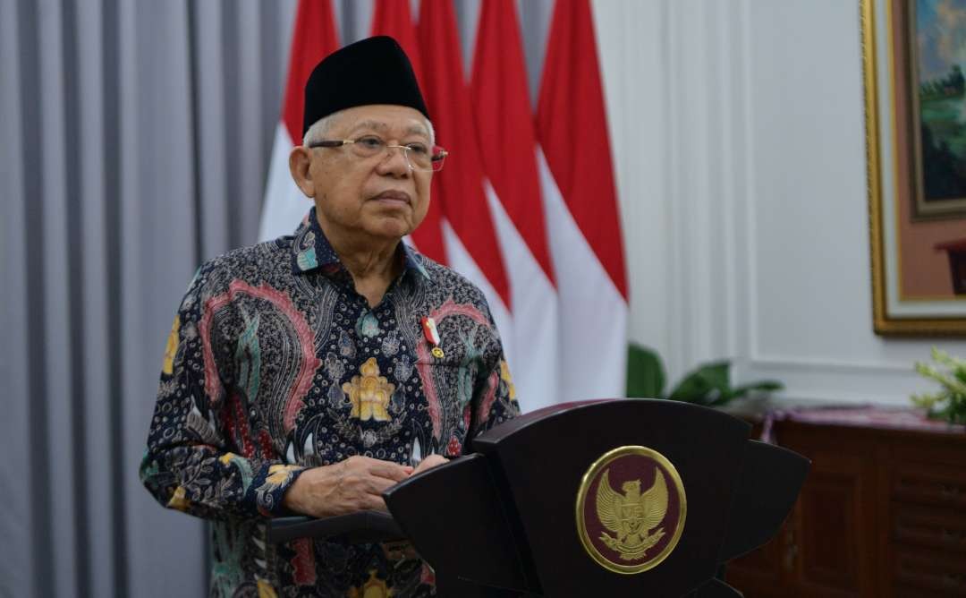 Wakil Presiden Ma'ruf Amin serukan gunakan hak pilih pada Pemilu 14 Februari 2024. (Foto: Setwapres)