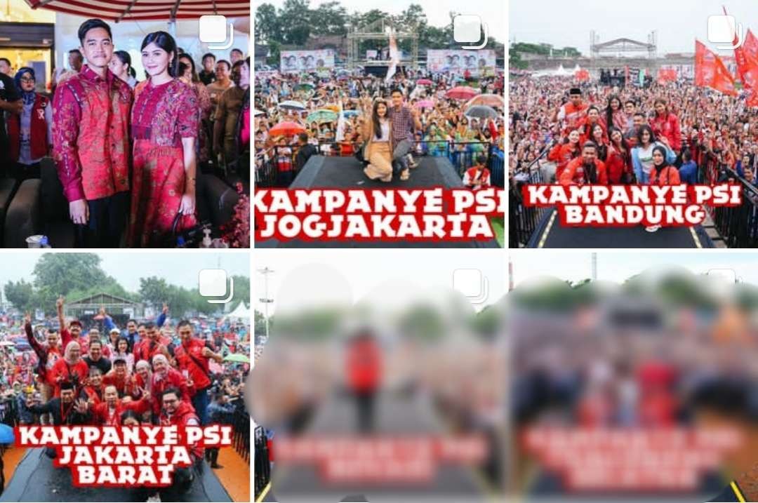 Kaesang Pangarep, anak ketiga Presiden Jokowi, masih mengunggah foto-foto kampanye partainya di masa tenang Pemilu, Minggu sampai Senin, 11-12 Februari 2024. (Foto: Tangkapan layar Instagram @kaesangp)