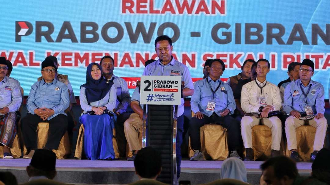 Ketua TKD Prabowo - Gibran Jatim, Boedi Prijo Soeprajitno. (Foto: Fariz Yarbo/Ngopibareng.id)