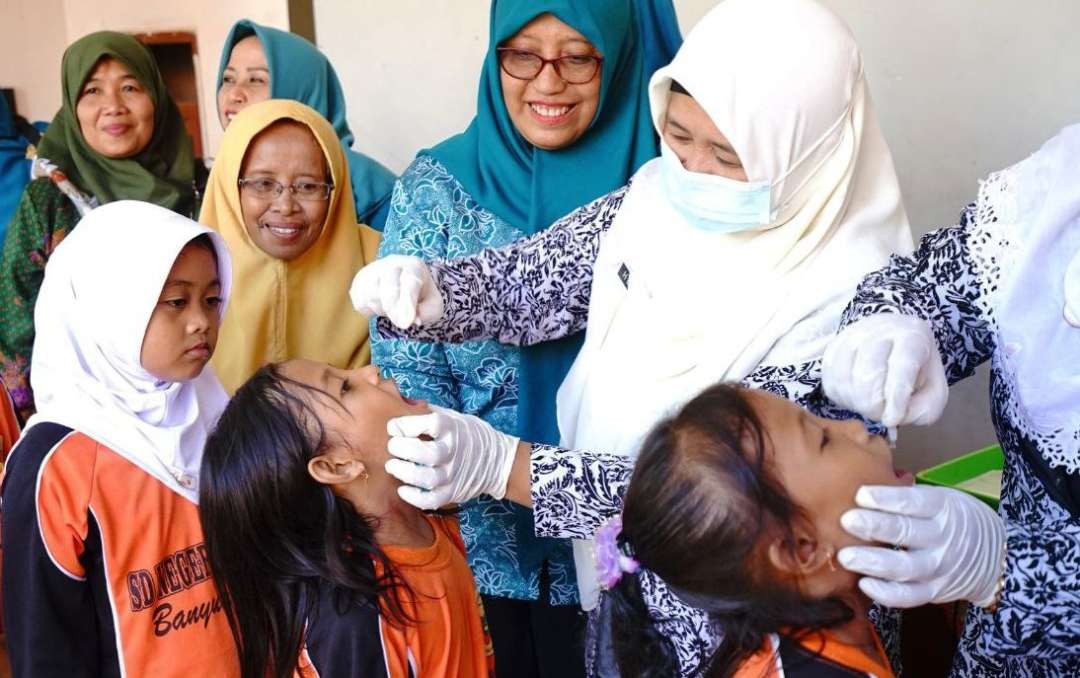 Pemberian vaksin polio tahap kedua mulai dilakukan di Banyuwangi (Foto: Humas Pemkab Banyuwangi)