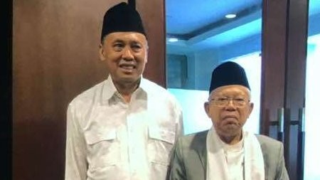 As'ad Said Ali dan Wapres KH Ma'ruf Amin di Jakarta. (Foto: asad said)