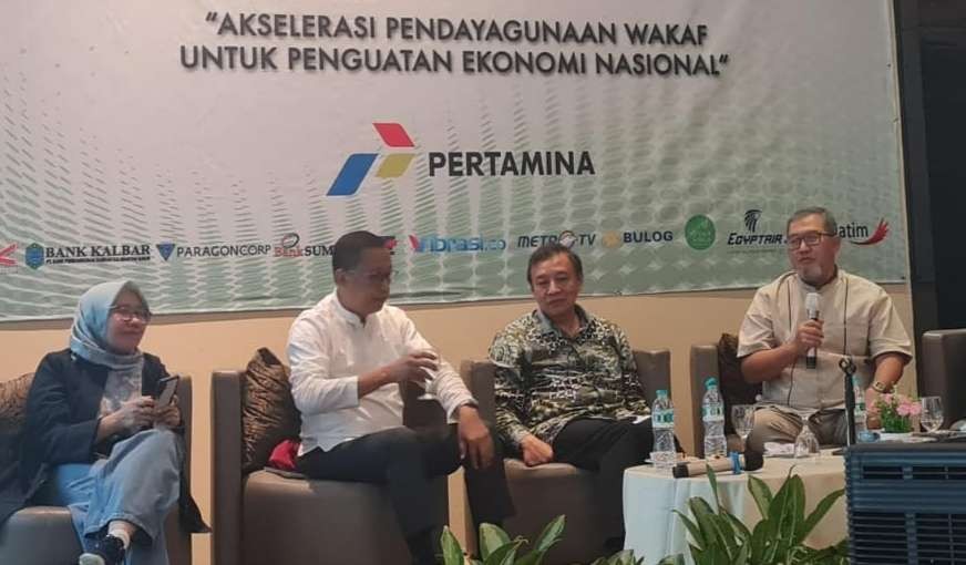 Rakernas dan Workshop Forum Jurnalis Wakaf Indonesia (Forjukafi) yang berlangsung di Hotel A-One, Jakarta, Sabtu (24 Februari 2024). (Foto: hakim for ngopibareng.id)