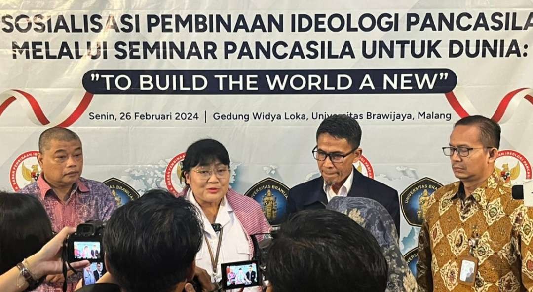Seminar Pancasila untuk Dunia: "To Build The World Anew", pada hari Senin (26 Februari 2024), di Gedung Widyaloka, Kompleks Universitas Brawijaya, Malang. (Foto: bpip for ngopibareng.id)