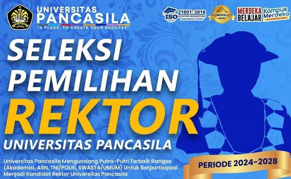 Pemilihan calon Rektor Universitas Pancasila sudah terjaring 16 orang dari beragam profesi. (Ilustrasi: Instagram @universitaspancasila)