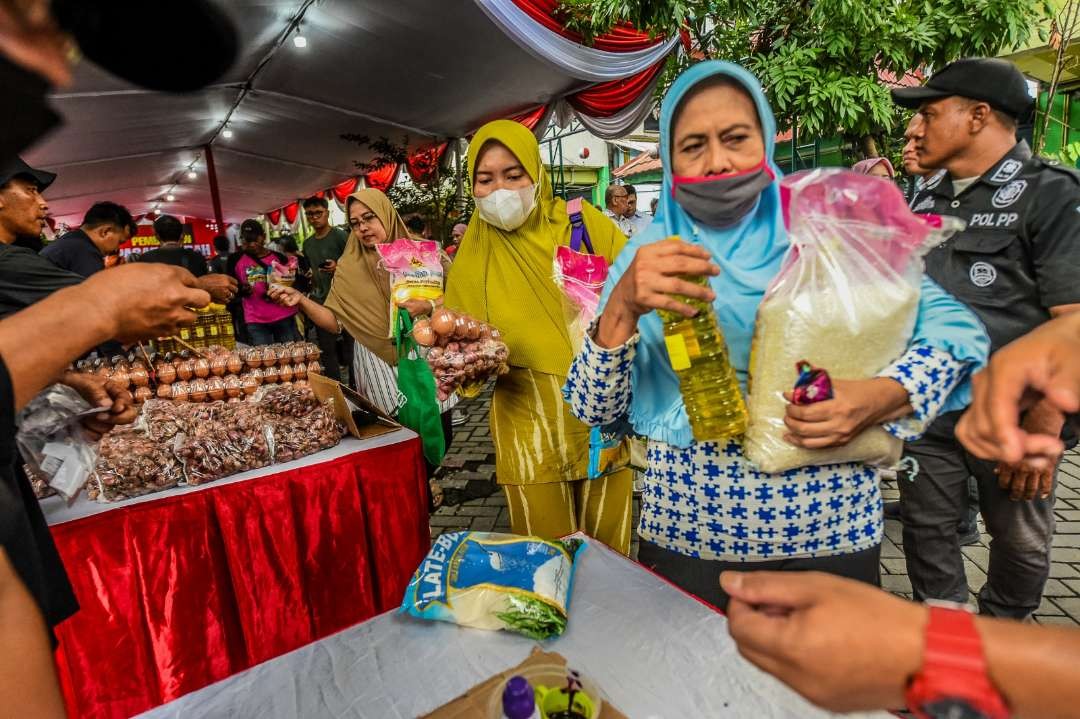 Pasar Murah Rusunawa Penjaringan Sari Surabaya, rencananya Pasar Murah tersebut akan berlanjut hingga akhir tahun. (Foto: Humas Pemkot Surabaya)