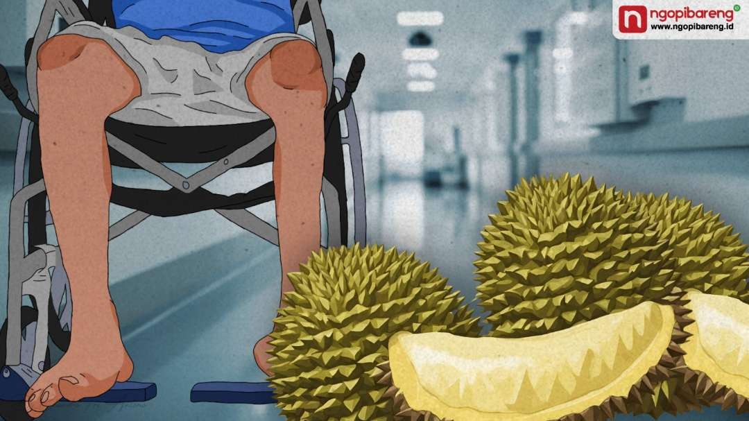 Ilustrasi makan durian bisa sebabkan stroke. (Ilustrasi: Chandra Tri Antomo/Ngopibareng.id)