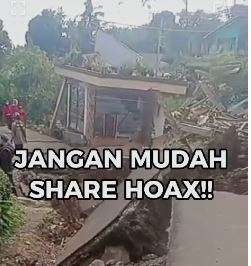 Tangkapan layar video singkat menggambarkan kerusakan gempa di Tuban. HOAX