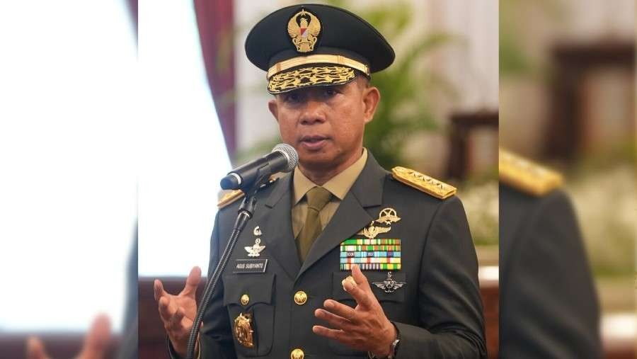 Panglima TNI Jenderal Agus Subiyanto bantah isu prajurit TNI dibayar perang di Ukraina. (Foto: Setkab)