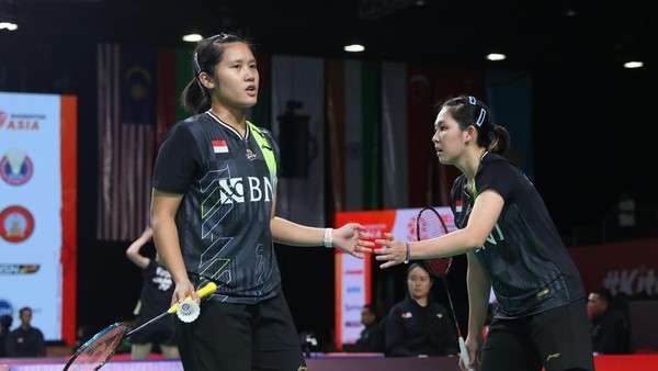 Pasangan ganda putri Indonesia, Ribka Sugiarto/Lanny Tria Mayasari, berhasil meraih gelar juara Swiss Open 2024 setelah mengalahkan pasangan Taiwan. (Foto: PBSI)