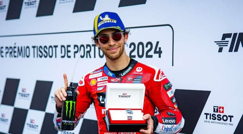 Enea Bastianini berhasil naik podium kedua di MotoGP Portugal 2024