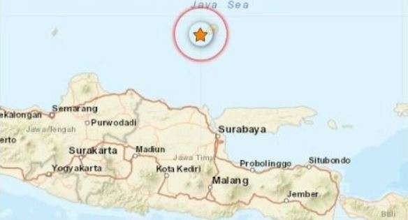 Gempa kembali mengguncang timur laut Tuban, Jawa Timur, sebanyak dua kali, Senin 25 Maret 2024. (Foto: Instagram @infobmkgjuanda)