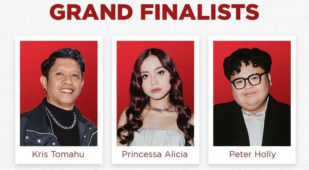 Tiga grand finalis X Factor Indonesia: Kris Tomahu, Princessa Alicia, Peter Holy. (Foto: Instagram @xfactoridofficial)