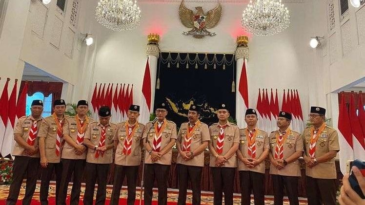 Presiden Joko Widodo (Jokowi) melantik Budi Waseso (Buwas) sebagai Ketua Kwartir Nasional (Kwarnas) Gerakan Pramuka Masa Bakti Tahun 2023-2028. (Foto: Setpres)