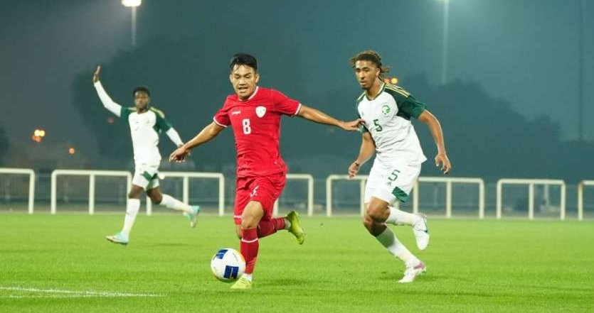 Witan Sulaeman saat tampil dalam laga uji coba antara Timnas Indonesia U-23 vs Arab Saudi U-23, Jumat 5 April 2024. (Foto: PSSI)