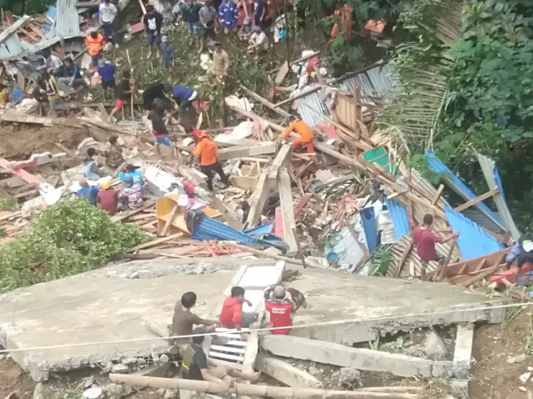 Bencana tanah longsor di Kabupaten Tana Toraja, Provinsi Sulawesi Selatan, Minggu 14 April 2024. (Foto: dok. BPBD Kabupaten Tana Toraja)