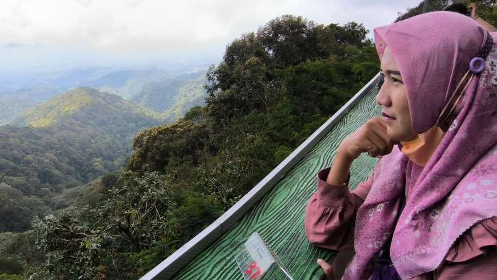 Selama libur lebaran, lereng Gunung Wilis Besuki, Kecamatan Mojo menjadi salah satu destinasi wisata pilihan pengunjung di Kediri. (Foto: Fendi Lesmana/ngopibareng.id)
