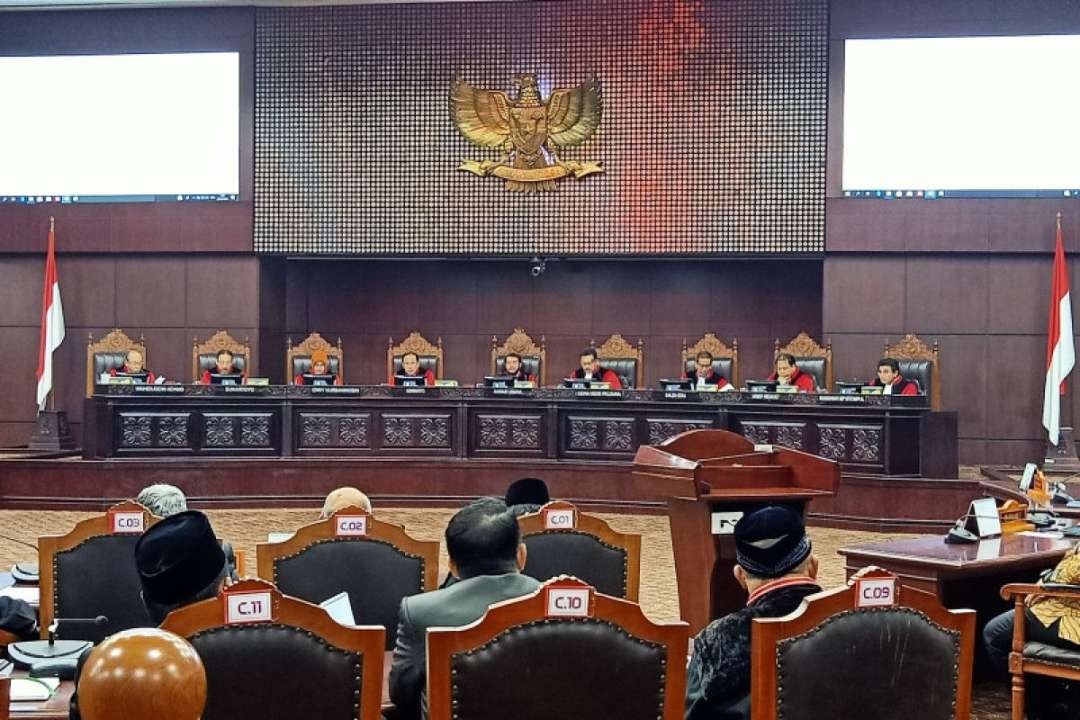 Perselisihan hasil pemilihan umum (PHPU) Pilpres 2024 bakal diputus Mahkmah Konstitusi (MK), Senin 22 April 2024.  (Foto: Ant)