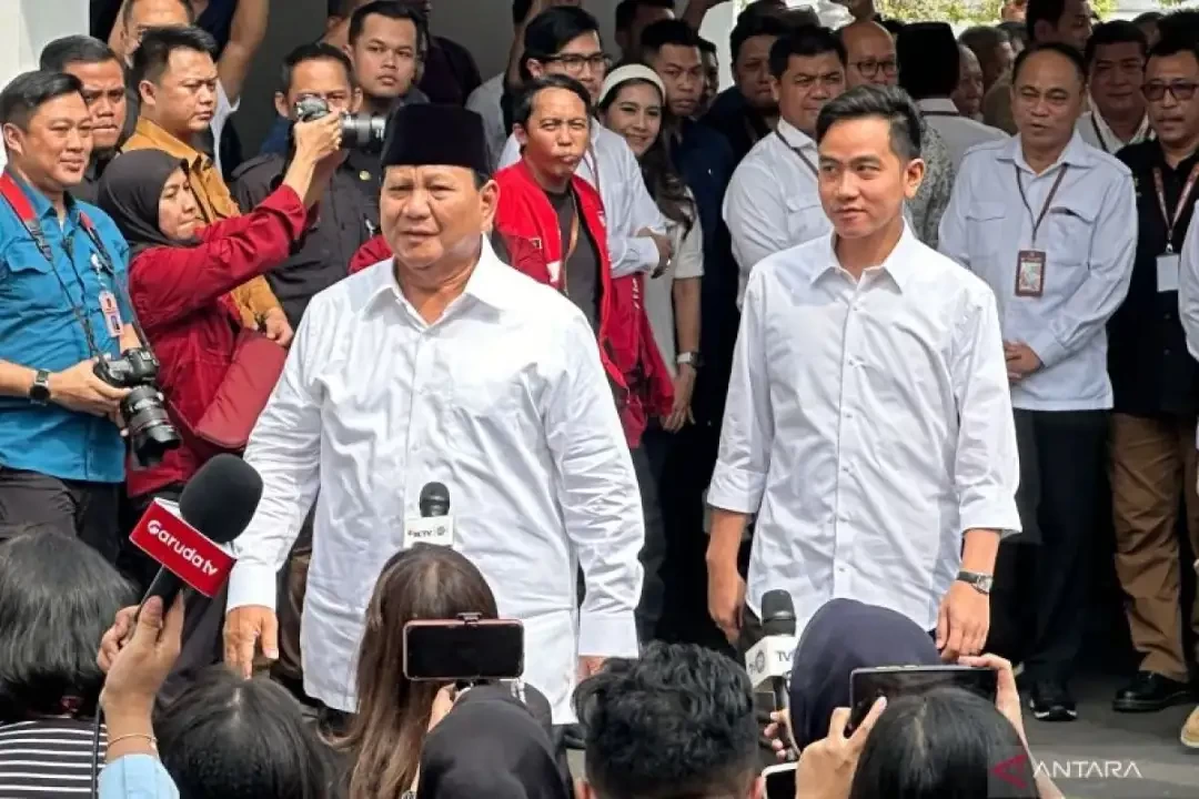 KPU RI resmi menetapkan Prabowo Subianto-Gibran Rakabuming Raka sebagai Presiden dan Wakil Presiden terpilih 2024-2029, Rabu, 24 April 2024. (Foto: Ant)