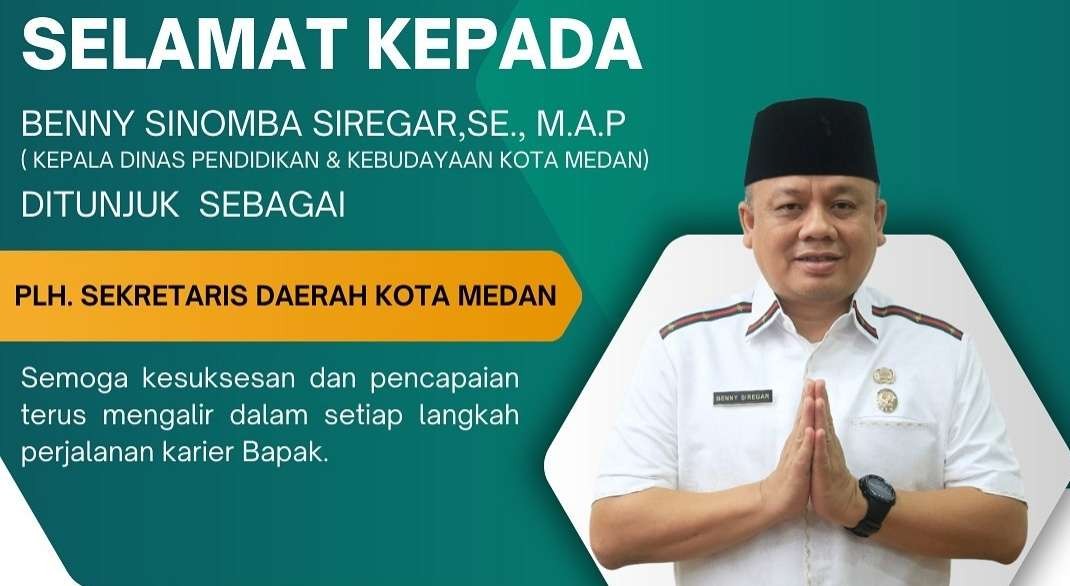 (Plh) Sekretaris Daerah (Sekda) Kota Medan, Benny Sinomba Siregar. (Foto: Instagram)