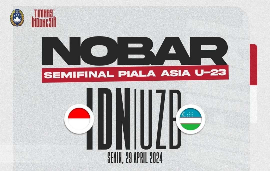 Nobar atau nonton bareng semifinal Piala Asia U-23, Timnas Indonesia vs Uzbekistan, Senin 29 April 2024. (Foto: Instagram Timnas)