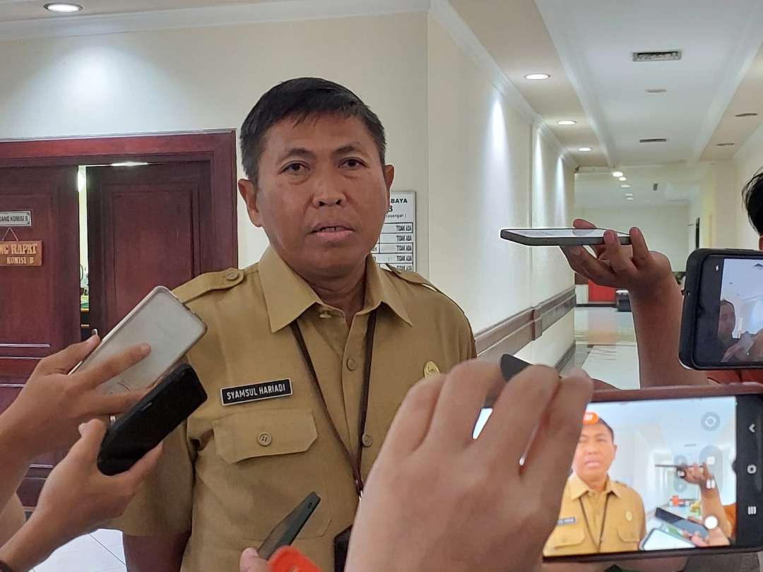 Kepala Dinas Sumber Daya Air dan Bina Marga Kota Surabaya, Syamsul Hariadi. (Foto: Julianus Palermo/Ngopibareng.id)