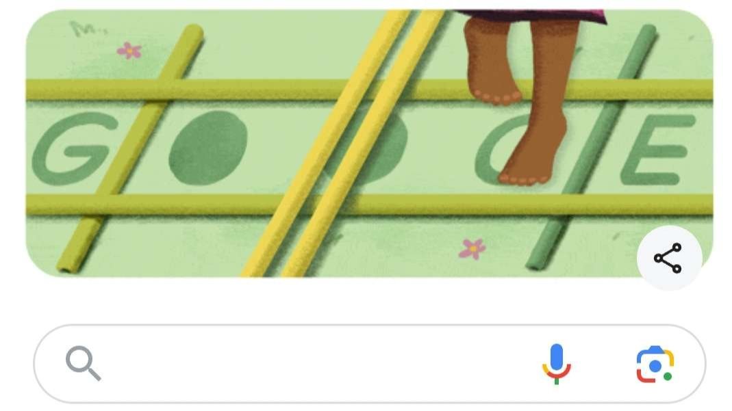 Google Doodle merayakan tarian rangkuk alu dari Manggarai, Flores, Nusa Tenggara Timur (NTT). (Foto: Tangkapan layar Google)