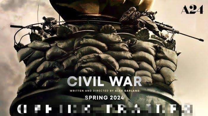 Poster film Civil War yang dibintangi aktris Kirsten Dunst. (Foto: A24)