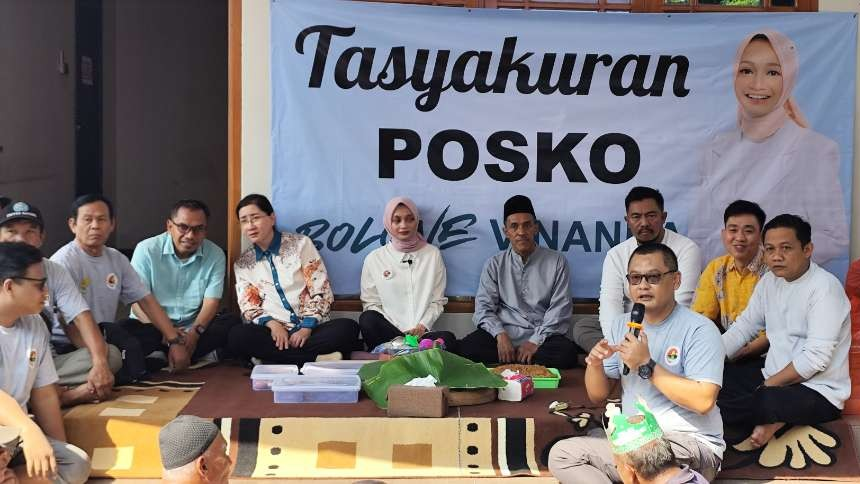 Sebanyak 4 ketua partai di Kota Kediri menghadiri acara peresmian rumah inspirasi atau posko Bolone Vinanda, Rabu, 1 Mei 2024. (Foto: Fendi Lesmana/Ngopibareng.id)