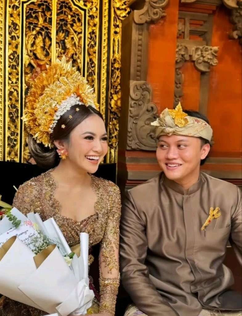 Pasangan Mahalini dan Rizky Febian memulai rangkaian prosesi pernikahan adat Bali, Minggu 5 Mei 2024. (Foto: Istimewa)