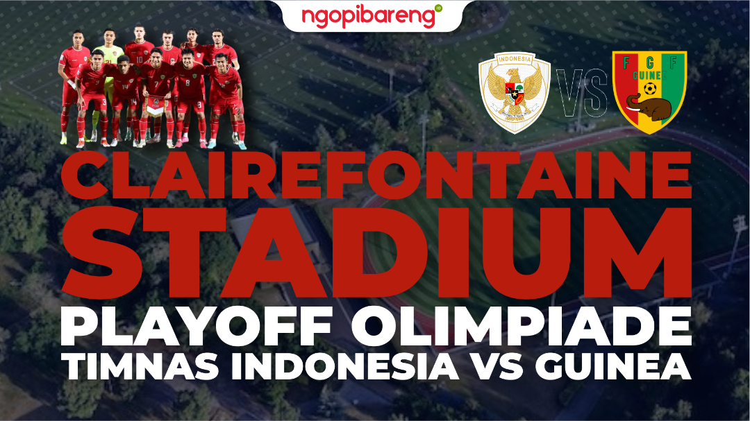 Playoff Olimpiade Paris 2024 Timnas Indonesia vs Guinea di Clairefontaine Stadium, Kamis 9 Mei 2024. (Ilustrasi: Chandra Tri Antomo/Ngopibareng.id)